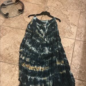 EARTHBOUND Blue and Yellow Maxi Skirt